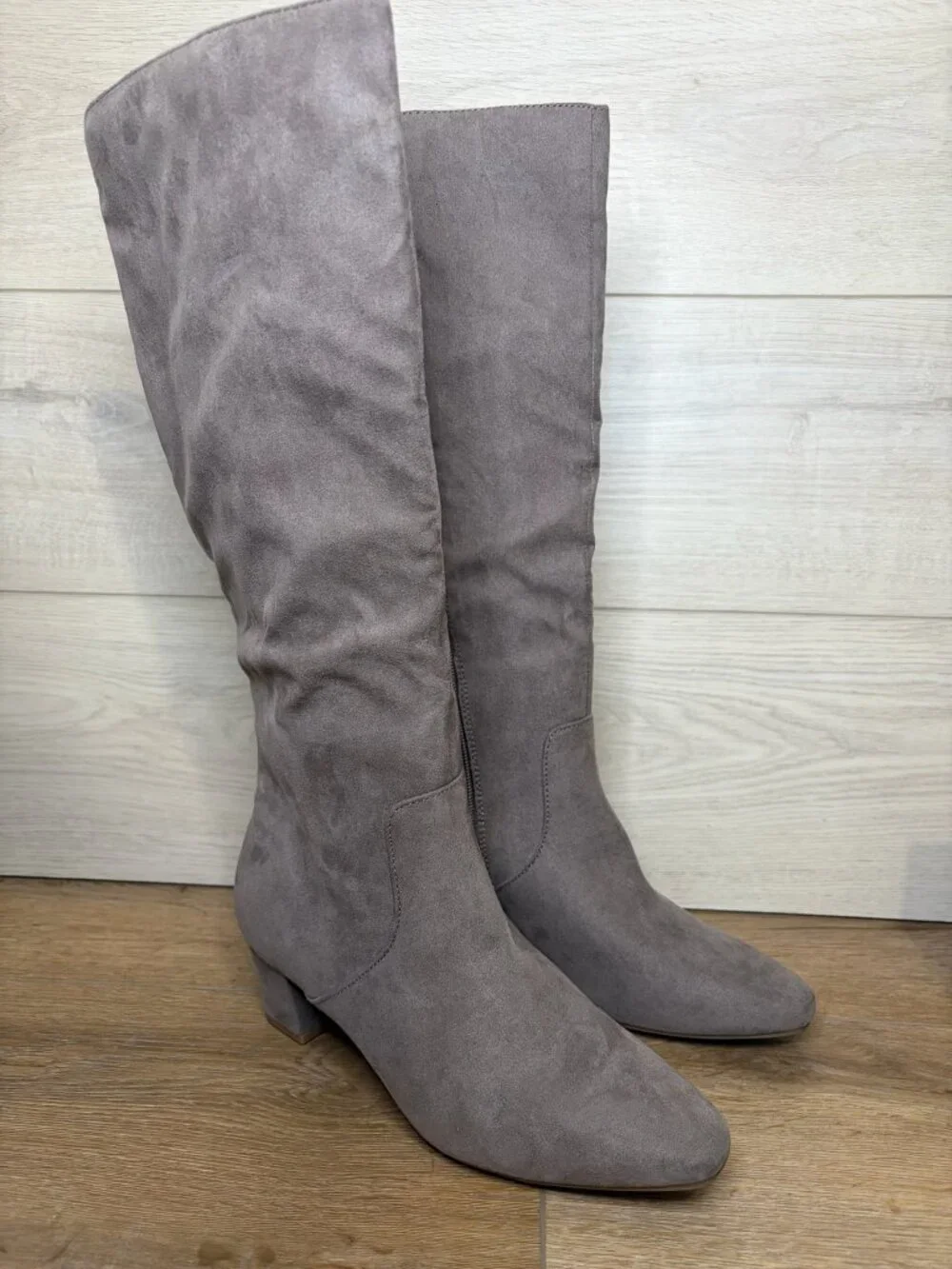 Style & Co Lyyricf Wide-calf faux suede knee-high boots Size 6.5M